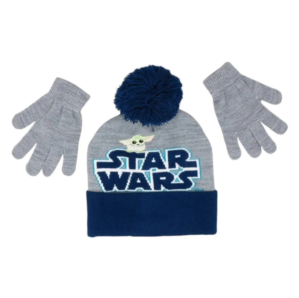 Star Wars Kids Beanie Hat and Gloves Set The Mandalorian The Child Baby Yoda